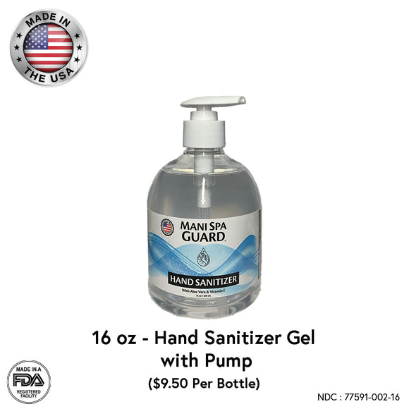 MANI SPA GUARD - 16oz - Hand Sanitizer Gel