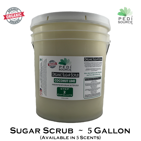 Organic Sugar Scrub ~ 5 Gallon (Available in 5 Scents)