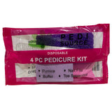 Disposable Pedi-TOE Kit - Pumice, Zebra Nail File, Slim Buffer & Toe Seperator - 200 Kits