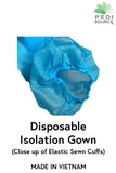 Disposable Isolation Gown - 8 Pack